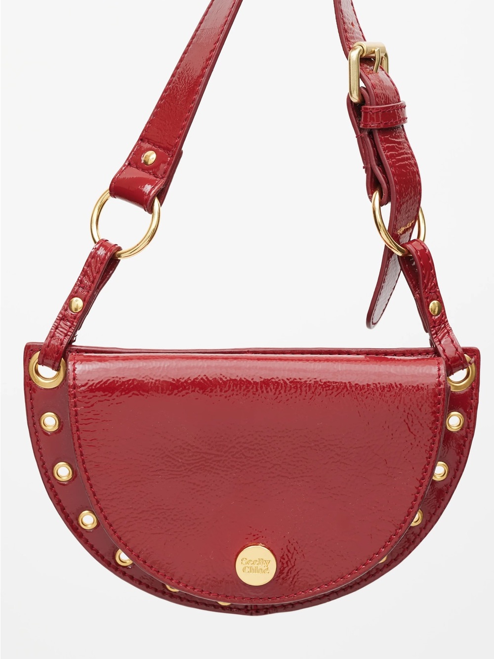 See by Chloe Kriss Red Patent Leather Crossbody Convertible Belt